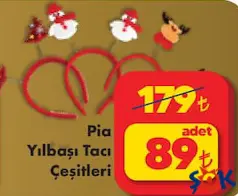 PİA YILBAŞI TACI ÇEŞİTLERİ fiyat ve kampanya bilgisi
